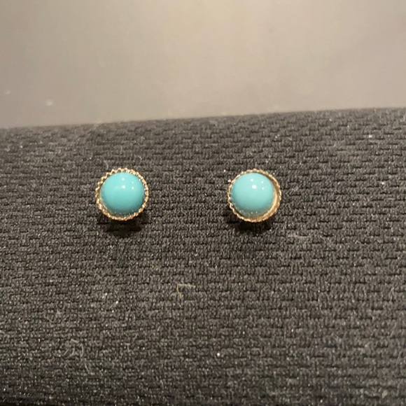Jewelry - blue and gold earrings